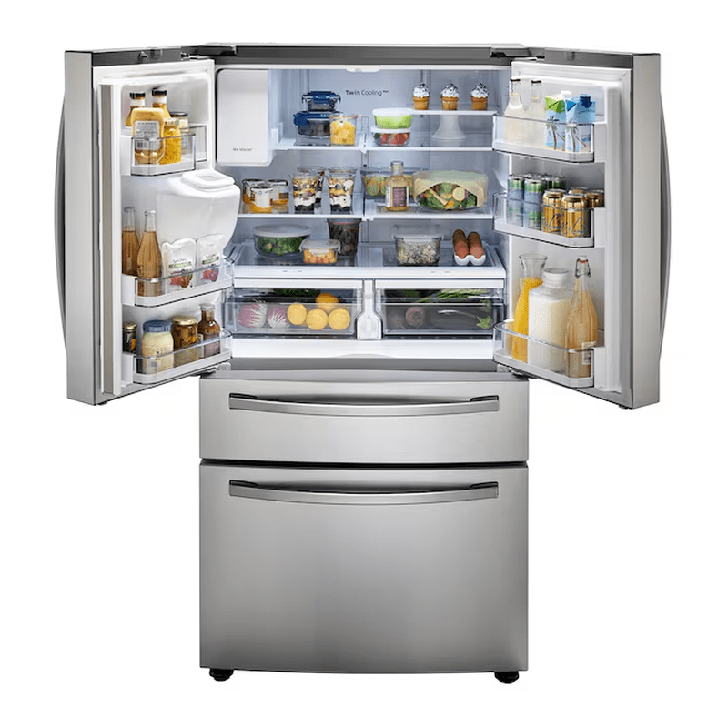 Standard-Depth with Flexzone Drawer 28-Cu Ft 4 -Door 36-In Wide Smart Compatible French Door Refrigerator with Ice Maker with Water and Ice Dispenser ( Fingerprint Resistant Stainless Steel ) ENERGY STAR Certified - Image 5