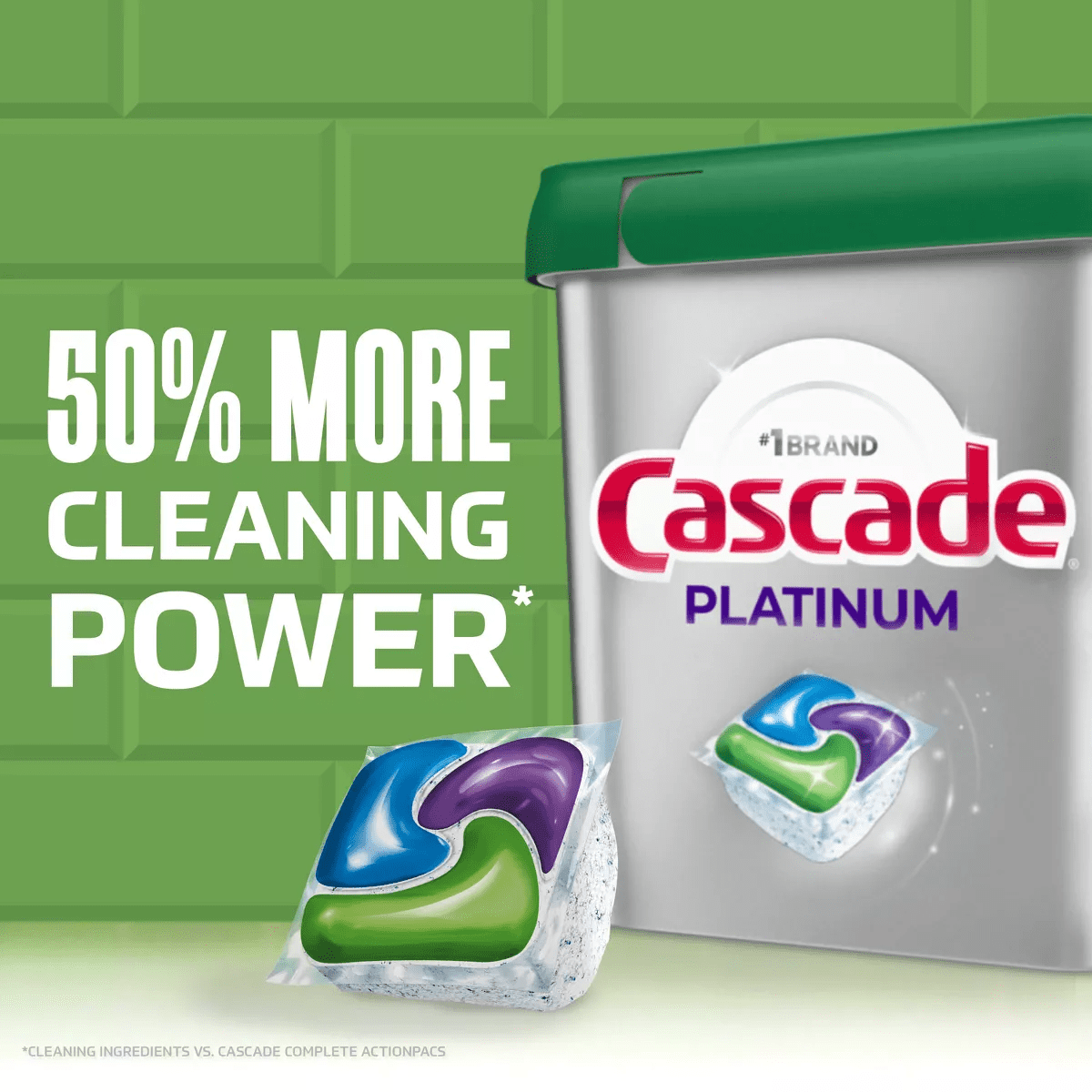 Cascade Platinum Action Pacs Dishwasher Detergent - Fresh - Image 5