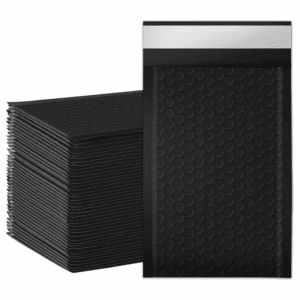 4 X 7 In. Poly Padded Bubble Mailers Pack of 50 Opaque Self Seal Adhesive Waterproof Shipping Envelopes Black