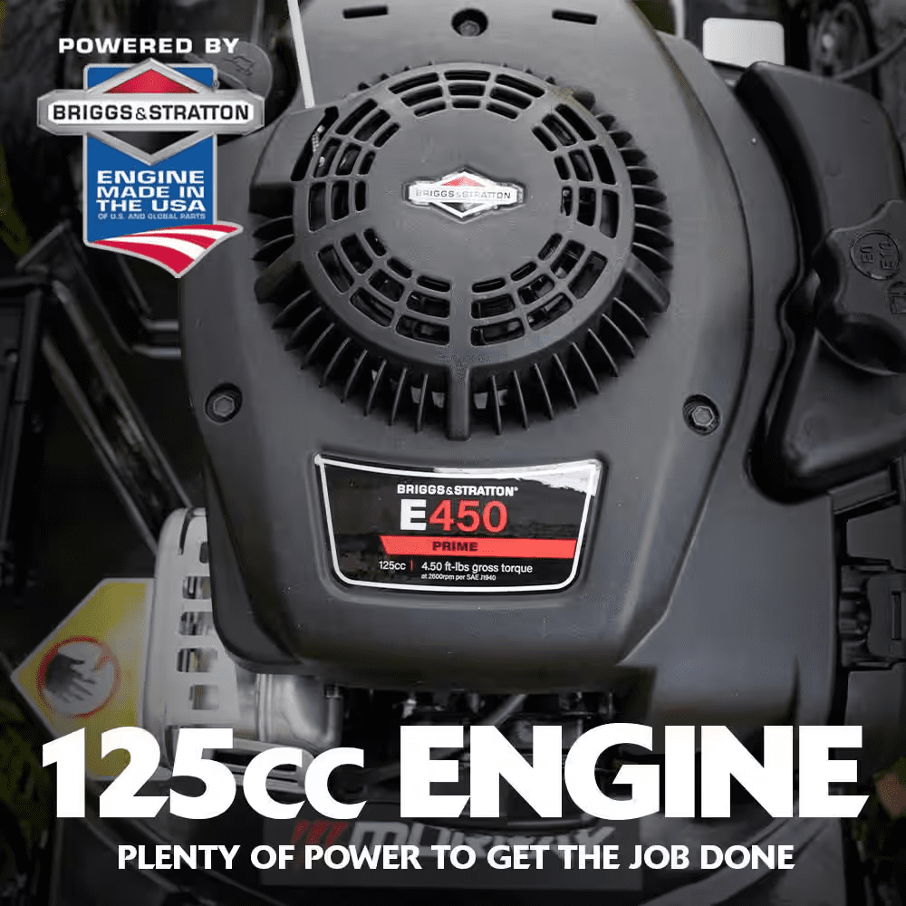 20 In. 125 Cc Briggs & Stratton Walk behind Gas Push Lawn Mower with 4 Wheel Height Adjustment and Prime 'N Pull Start - Image 5