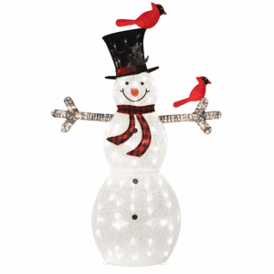5 Ft. Snowman Outdoor Christmas Holiday Yard Decoration Warm White LED