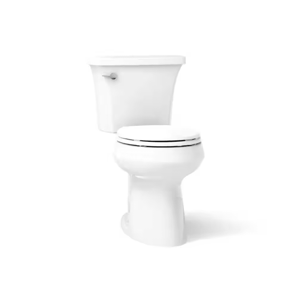 Highline Arc 12 In. Rough in 2-Piece 1.28 GFP Single Flush round Chair Height Toilet in White with Soft Close Seat