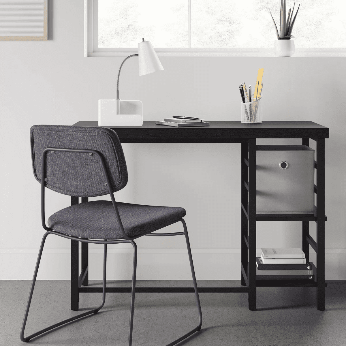 Adjustable Storage Desk Black - Room Essentials™ - Image 2