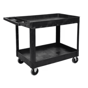 24 In. X 45 In. Two Shelf Heavy Duty Cart in Black