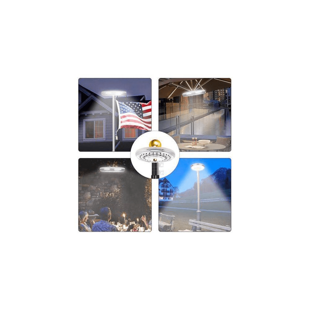 9.5 In. Solar Powered Flag Pole Light, 1300 Lumen, Weatherproof, for Most Flagpoles - Image 3