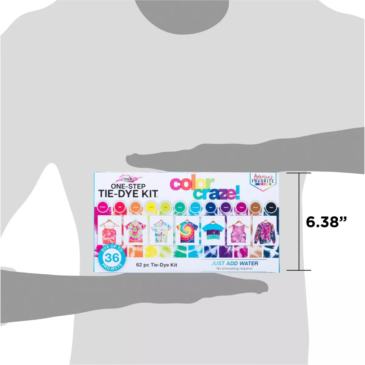 One Step Color Craze 12 Color Tie Dye Kit - Tulip Color: DIY Art Kit for Adults, Summer & Birthday Craft Activity - Image 5