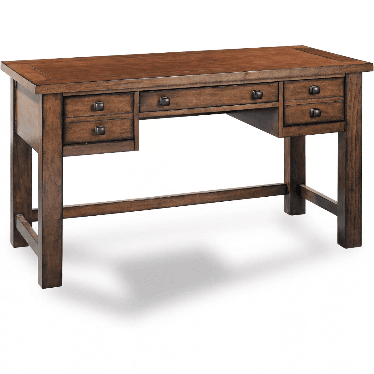 Tahoe Executive Writing Desk - Aged Maple - Home Styles: Mid-Century Modern, Hardwood Frame, Drawer Storage - Image 25