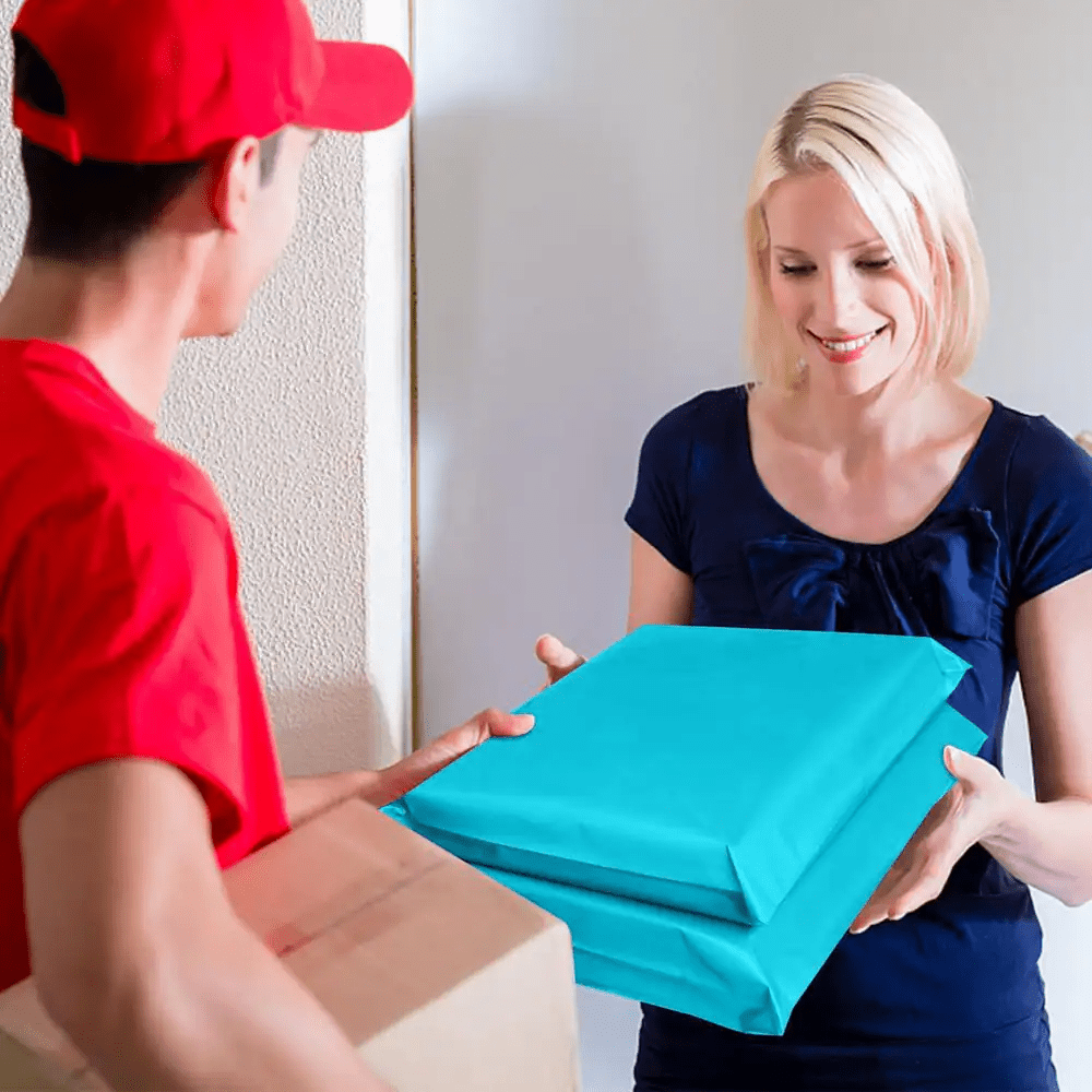 19 X 24 In. Teal Poly Mailers Extra Large Shipping Bags Self Seal Adhesive Waterproof Tear Proof Envelopes 50 Pack - Image 5