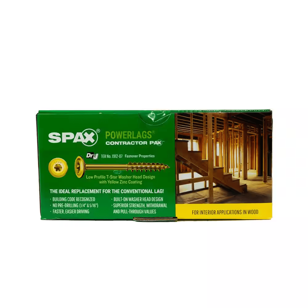 1/4 In. X 3 In. Interior Washer Head Structural Wood Lag Screws Powerlags Torx T-Star (50 Each) Bit Included - Image 7