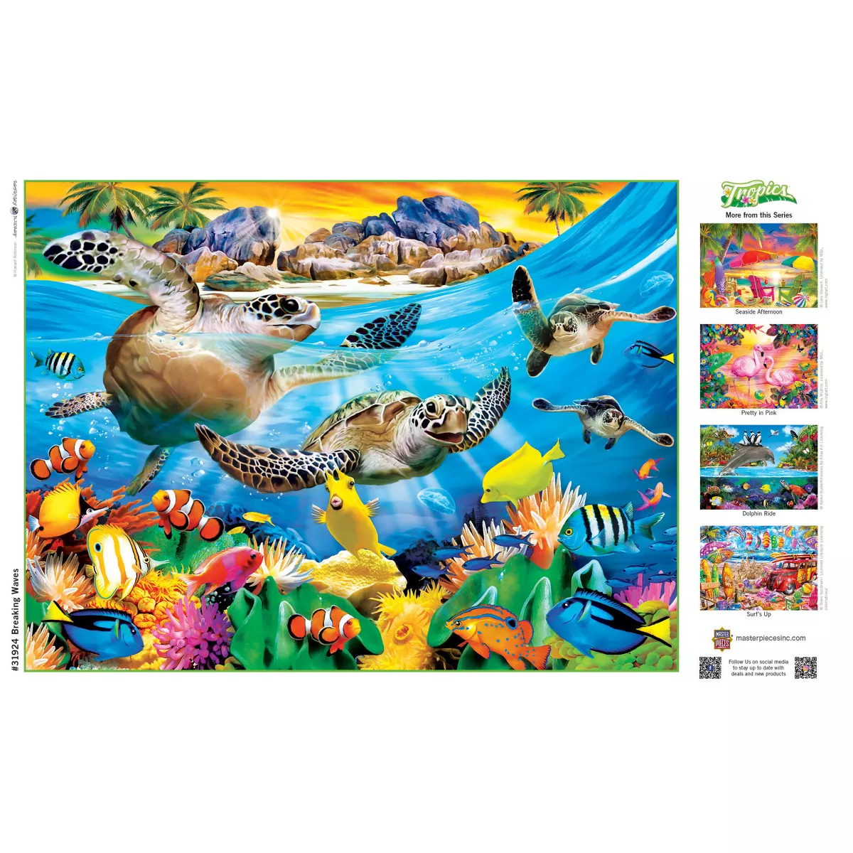Masterpieces 300 Piece EZ Grip Jigsaw Puzzle - Breaking Waves - 18"X24" - Image 5