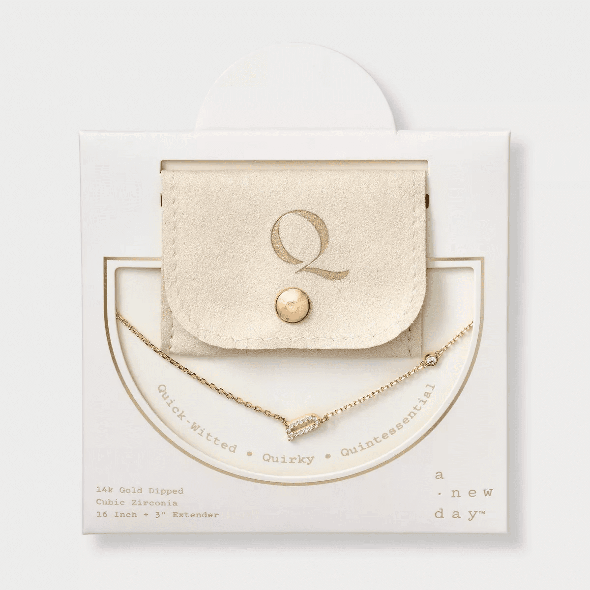 14K Gold Dipped Cubic Zirconia Initial Necklace - a New Day - Image 19