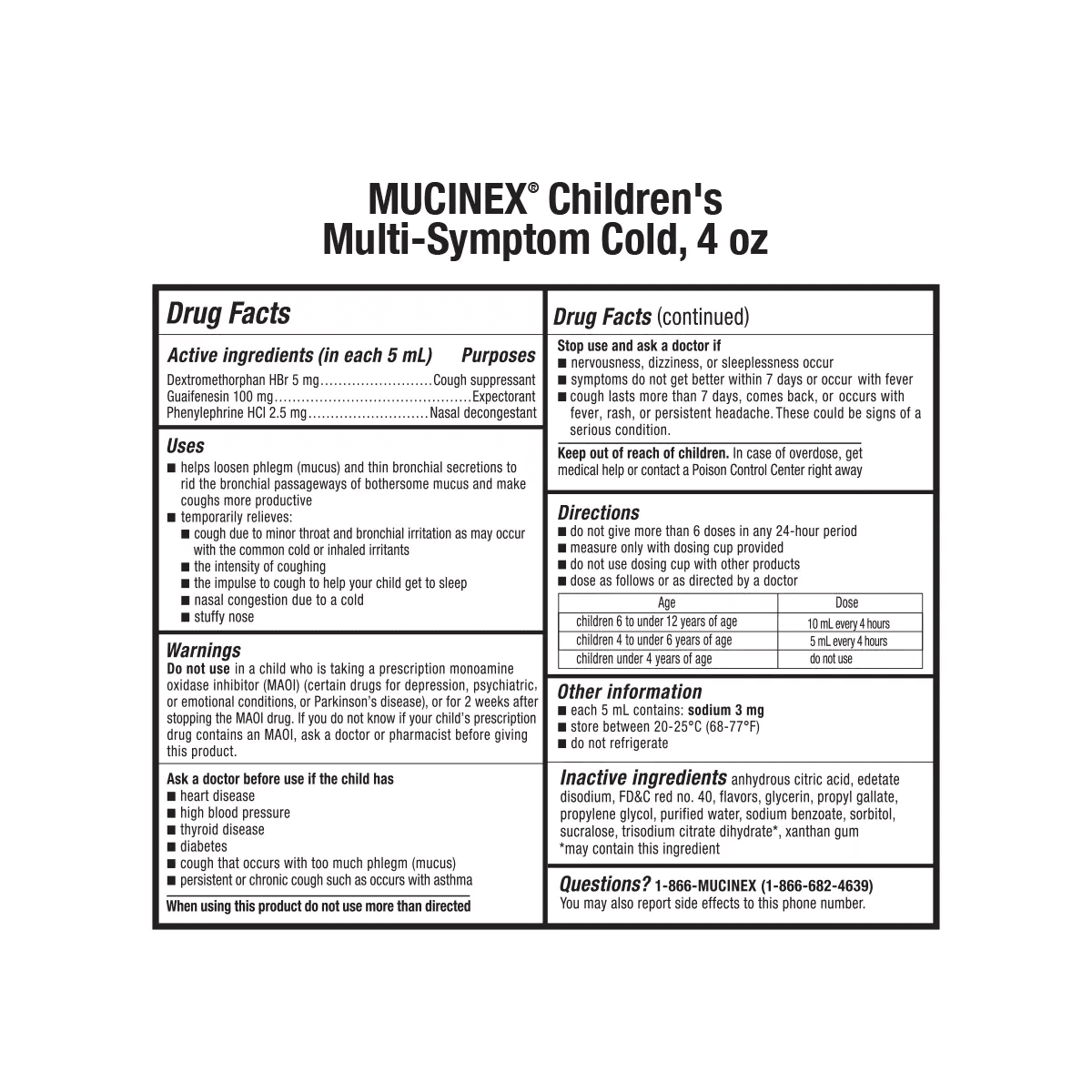 Mucinex Children'S Multi-Symptom Cold Medicine Liquid - Very Berry - 4 Fl Oz - Image 2