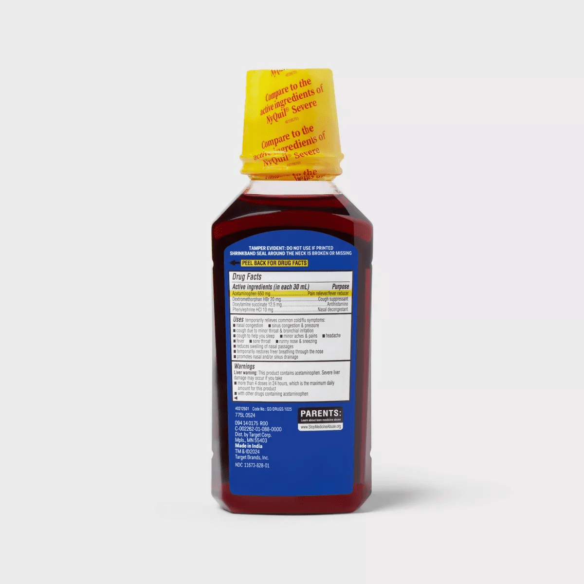 Severe Nighttime Cold & Flu Liquid - Berry - 12 Fl Oz - Up&Up™ - Image 3