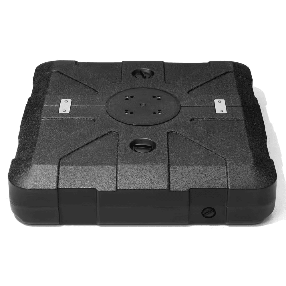 2-Tier 13 Ft. X 10 Ft. Rectangular Aluminum 360° Rotation Patio Cantilever Umbrella in Tan with 260 Lbs. Umbrella Base - Image 3