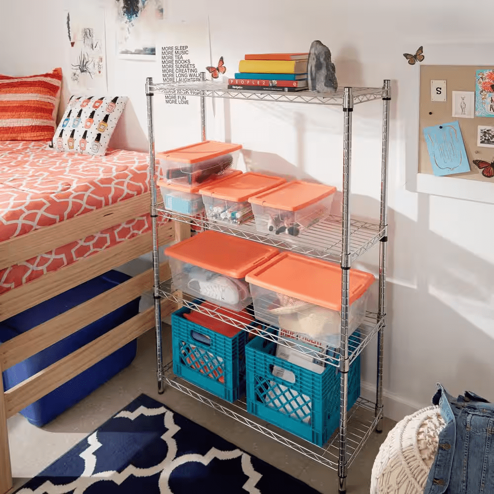 6-Tier Commercial Grade Heavy Duty Steel Wire Shelving Unit in Chrome (48 In. W X 72 In. H X 18 In. D) - Image 8