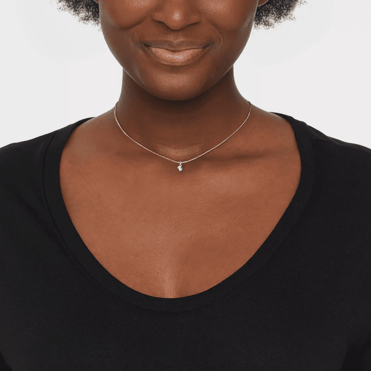 14K Gold Plated Cubic Zirconia Herringbone Bezel Chain Necklace - a New Day™: Nickel-Free, 16" with 3" Extender - Image 2