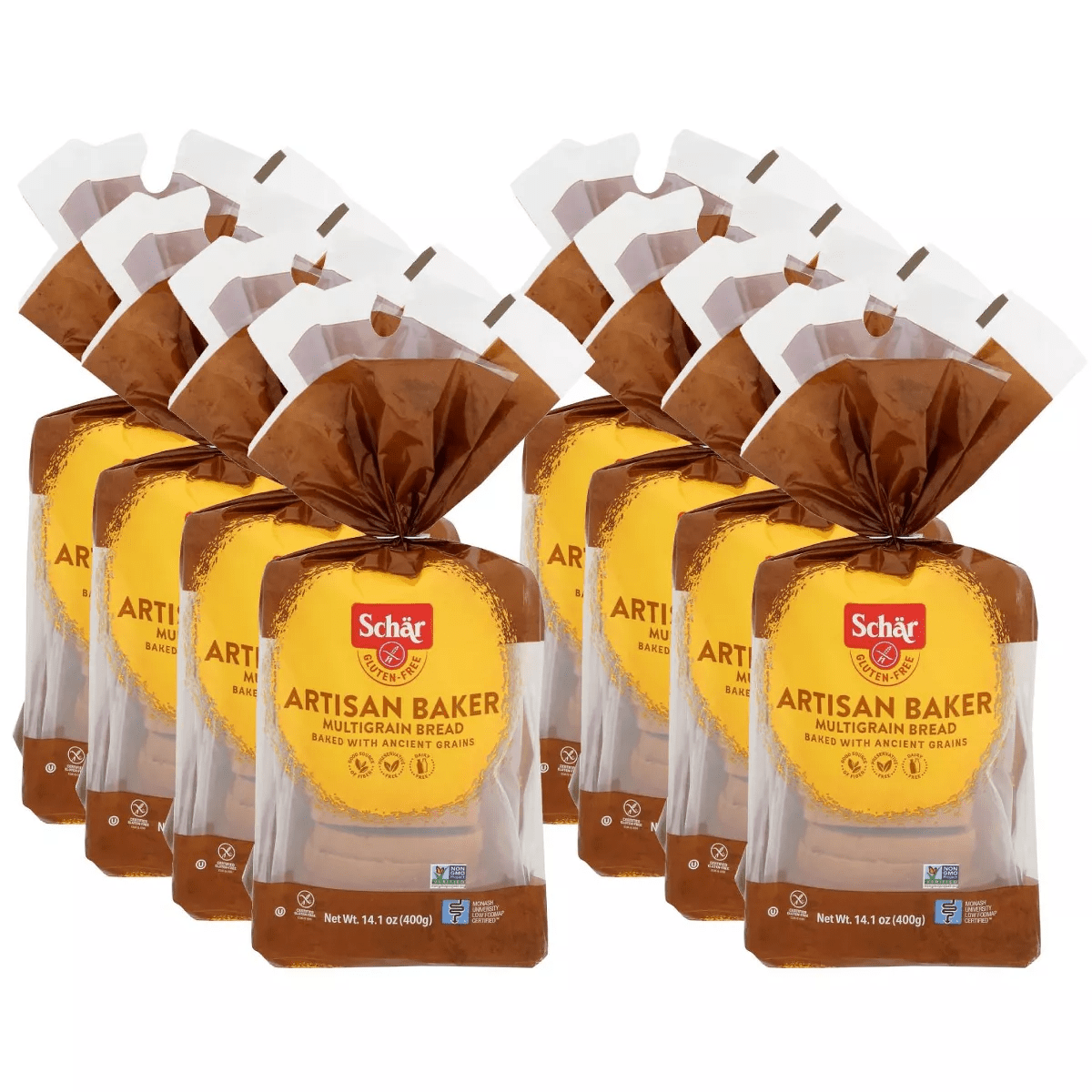 Schar Gluten-Free Artisan Baker Multigrain Bread - Case of 8/14.1 Oz