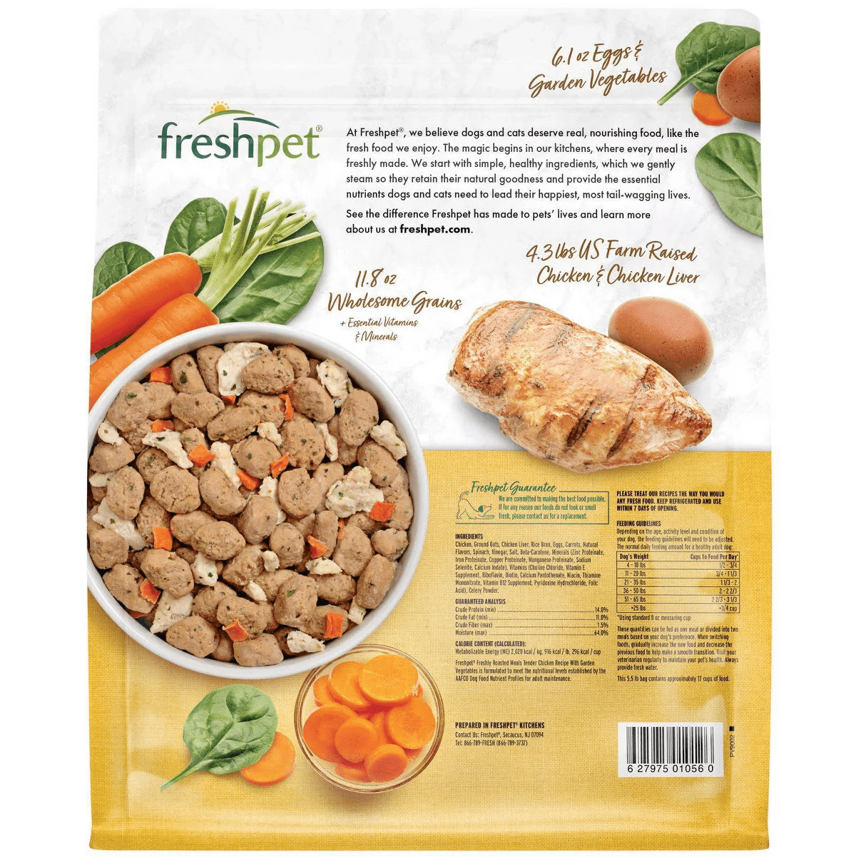 Freshpet Select Roasted Meals Tender Chicken and Vegetable Recipe Refrigerated Wet Dog Food - 5.5Lbs - Image 2