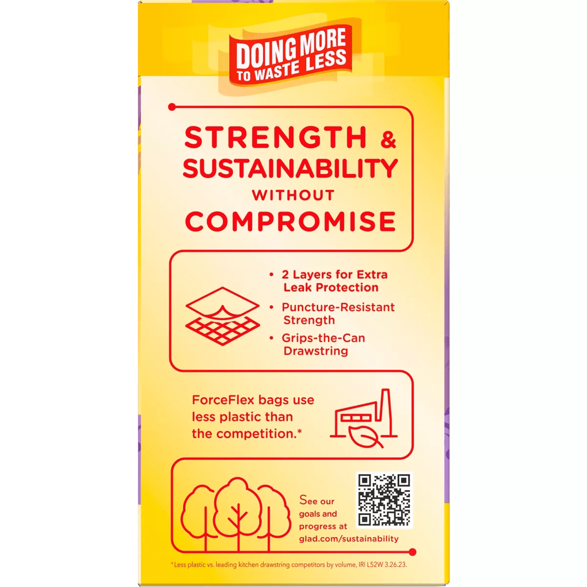 Glad Forceflex Tall Kitchen Drawstring Trash Bags - Febreze Lavender - 13 Gallon - Image 14