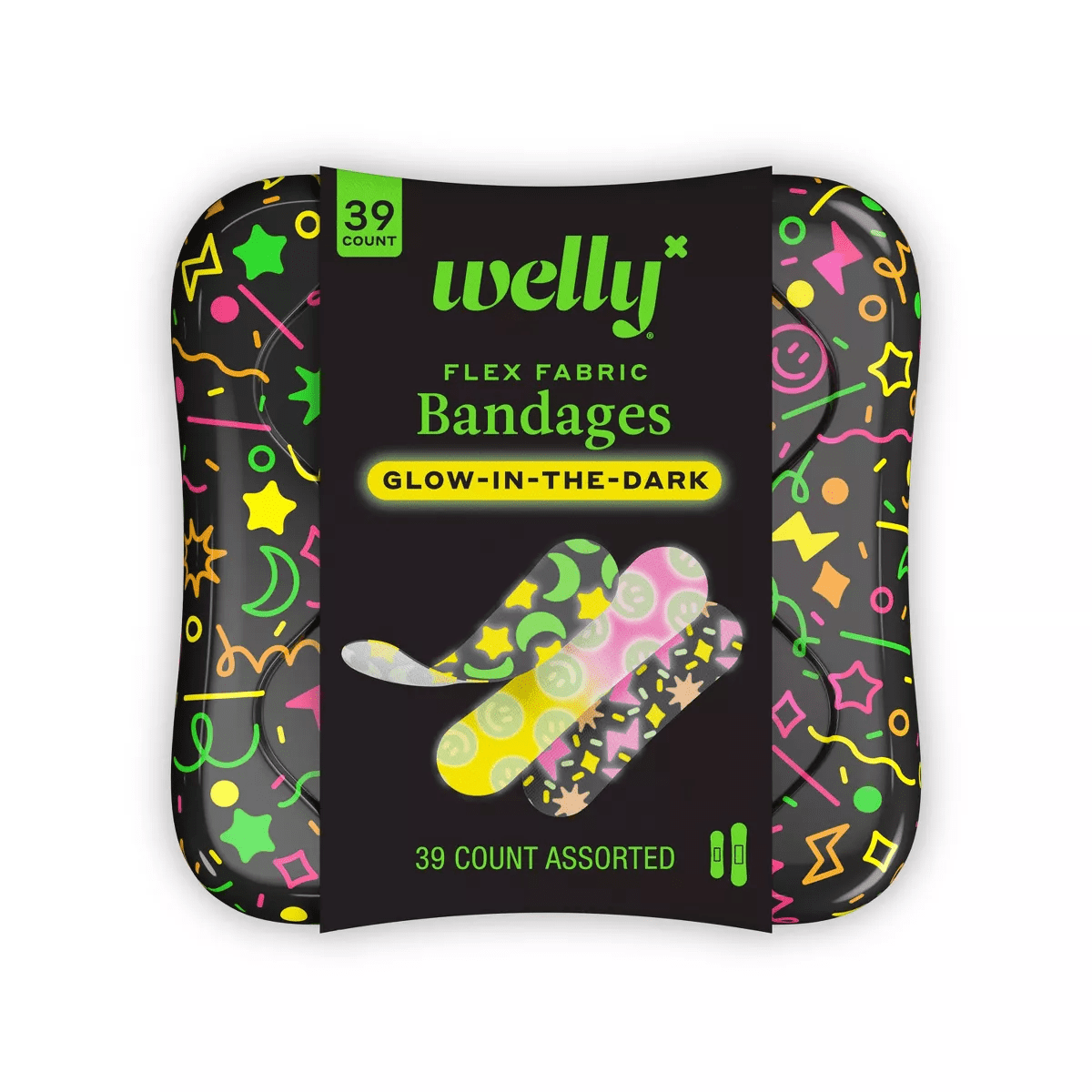 Welly Glow-In-The-Dark Bandages - 39Ct