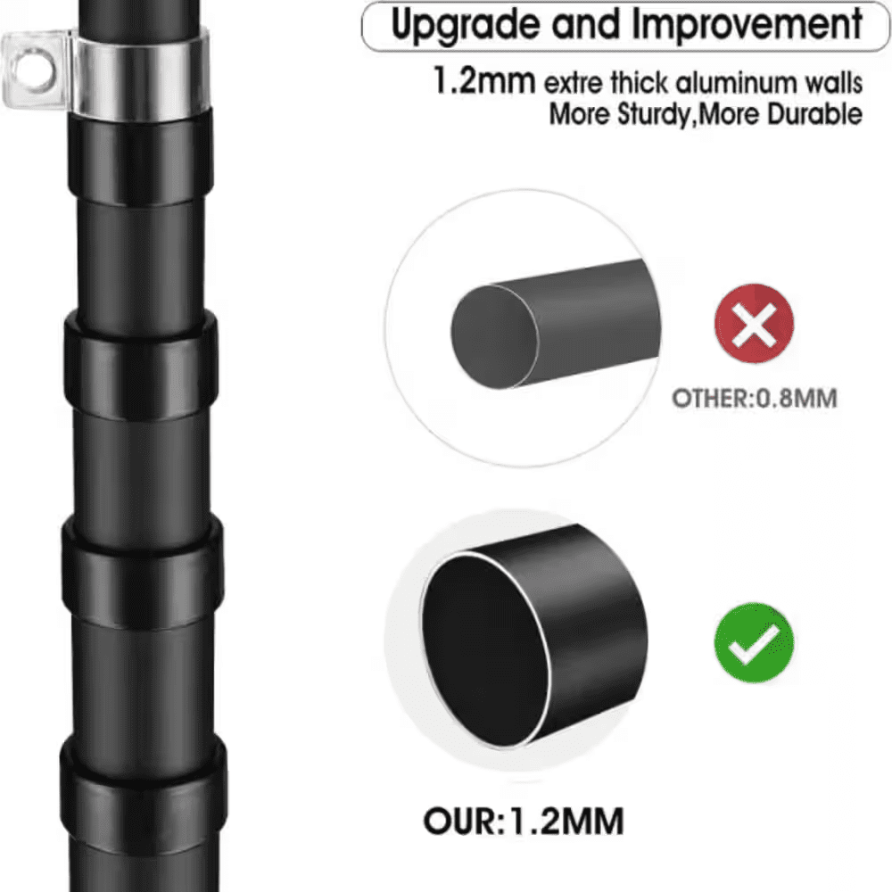 30.16 Ft. Aluminum Telescoping Flagpole with 3 Ft. X 5 Ft. US Flag - Image 5