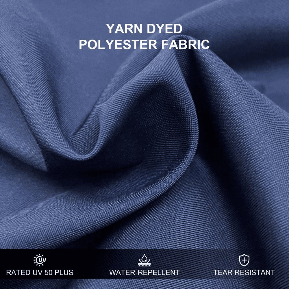 11 Ft. Octagon High-Quality Aluminum Cantilever Outdoor Patio Umbrella with Base, Navy Blue - Image 5