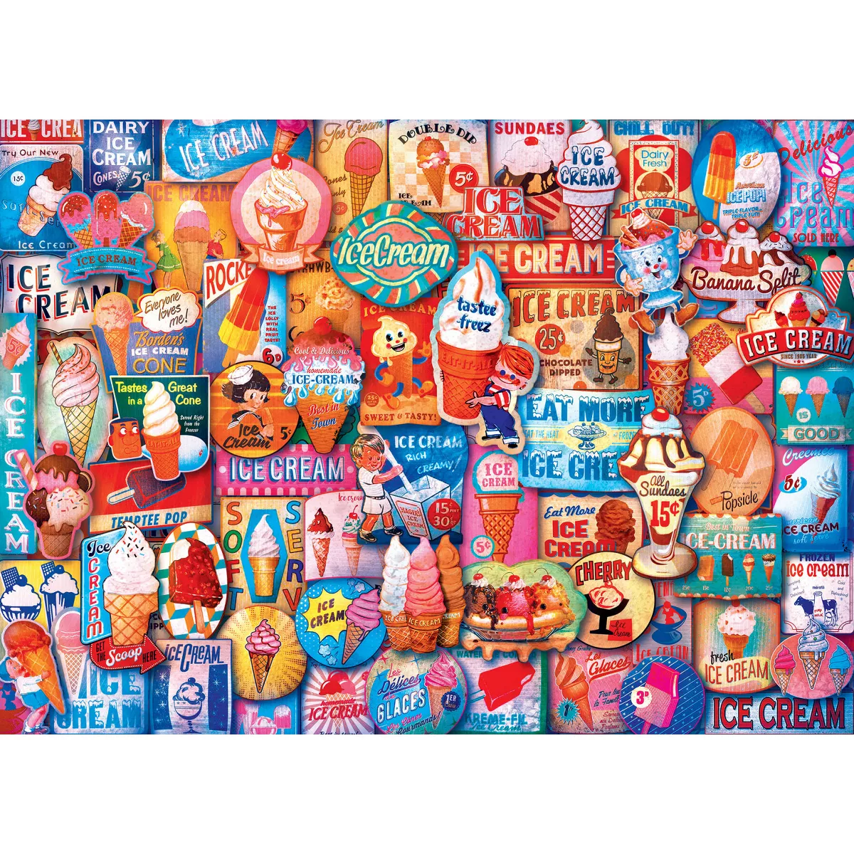 Masterpieces 1000 Piece Jigsaw Puzzle - Ice Cream Treats - 19.25"X26.75" - Image 3
