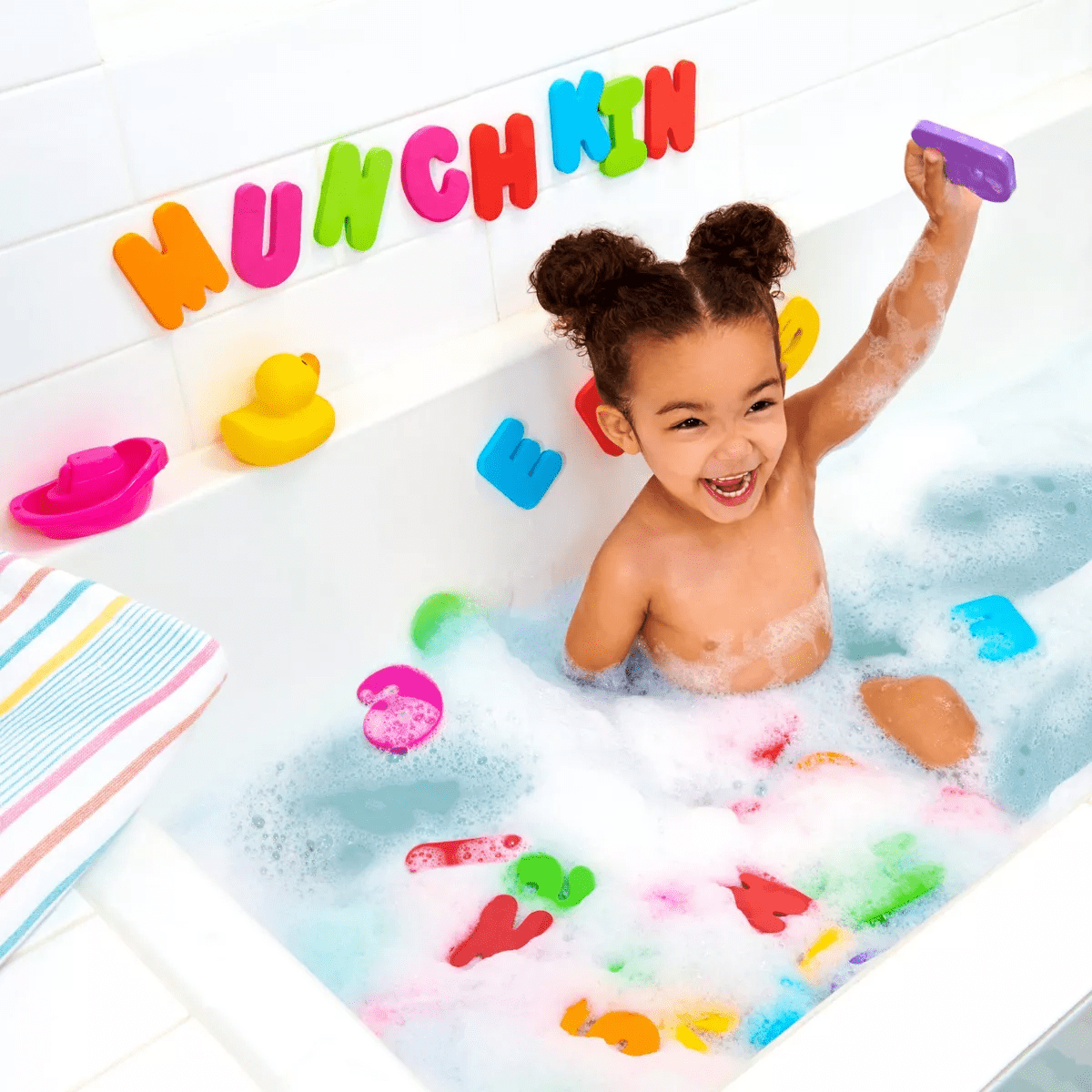 Munchkin Bath Letters and Numbers - 36Ct Bath Toy Set - Image 2