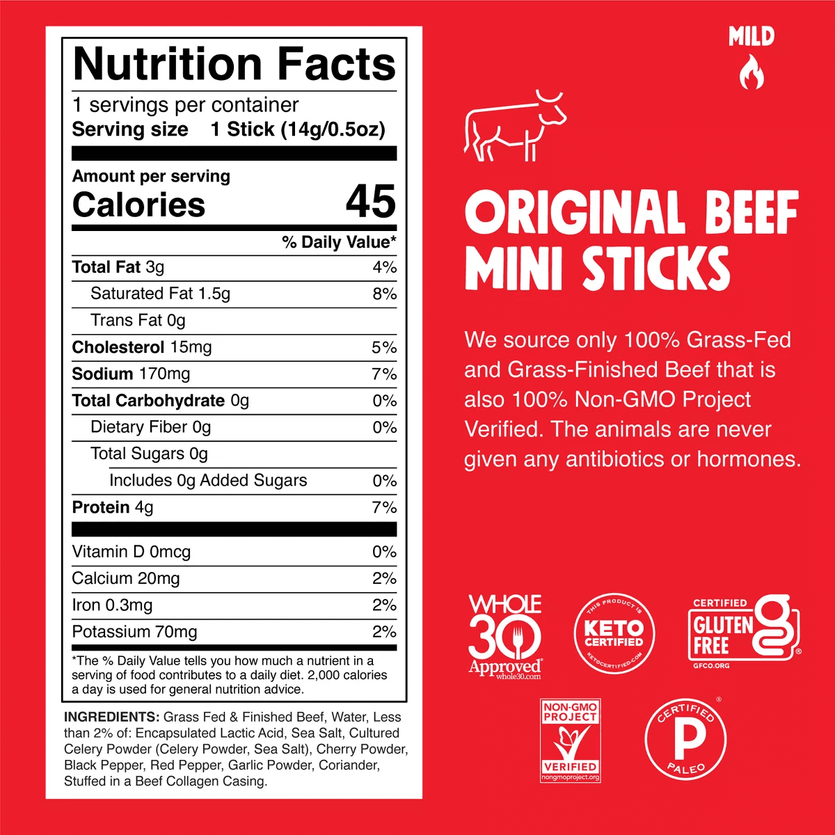 Chomps Chomplings Original Beef Mini Sticks - 7Oz/14Ct - Image 3