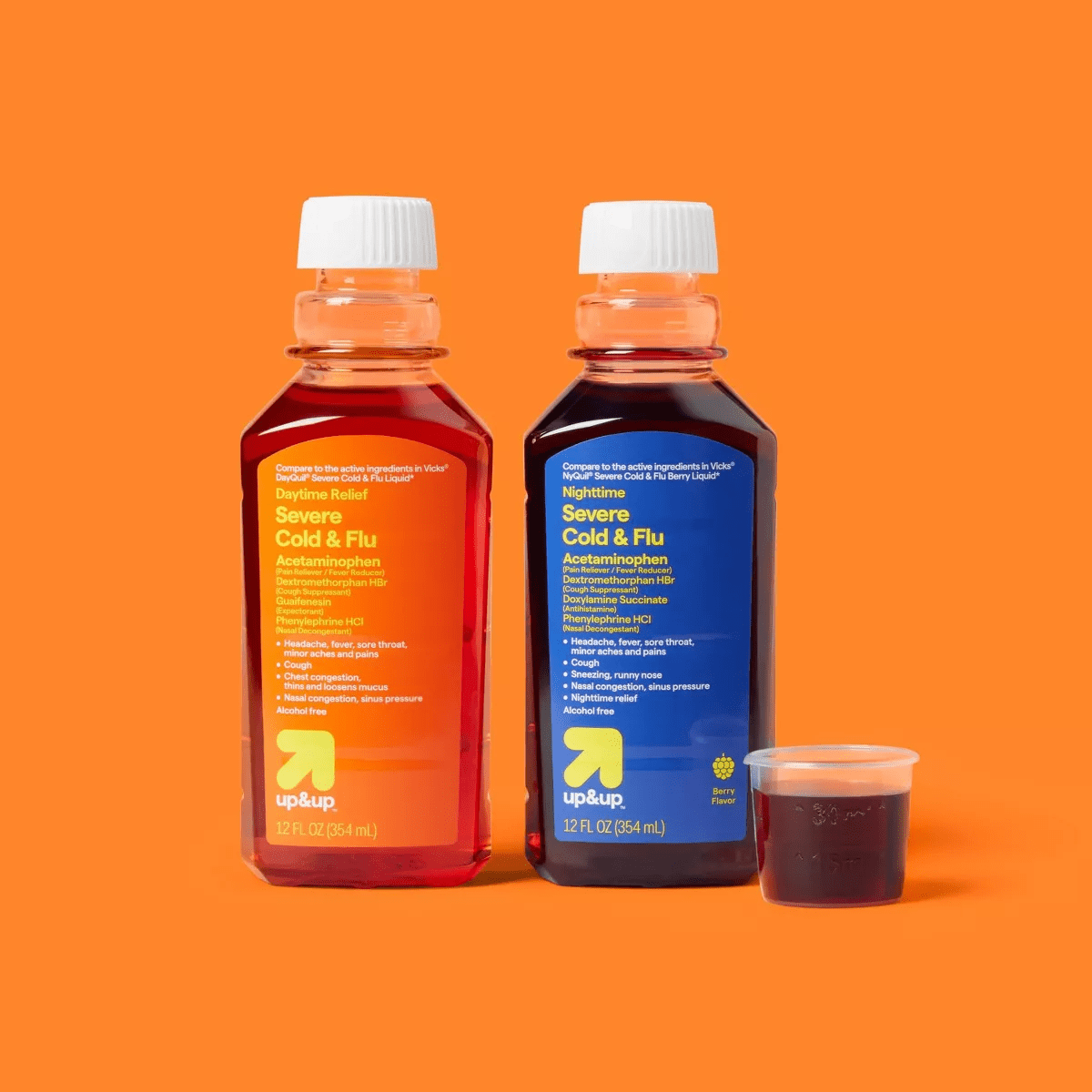 Day/Night Severe Cold & Flu Relief Liquid - Berry - 24 Fl Oz - Up&Up™ - Image 2