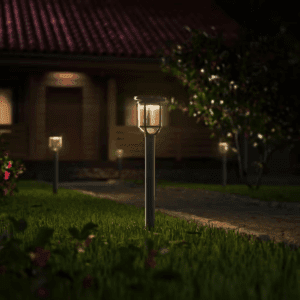 Capri Outdoor Solar Integrated LED Path Light Black High Brightness Weather Resistant Path Light (1-Pack)