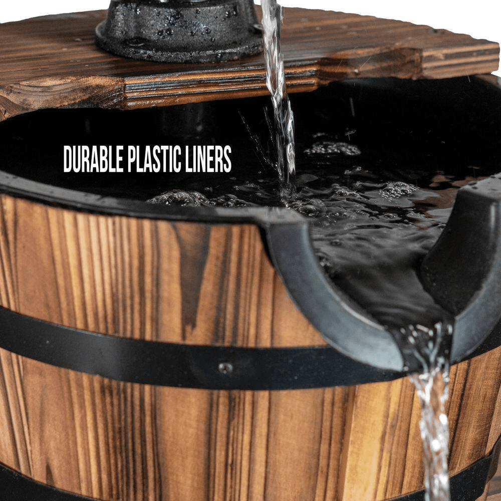 Wood 2-Tiered Country Fountain - Image 9