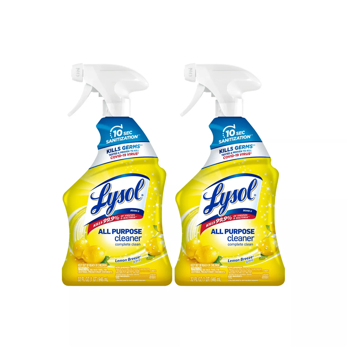 Lysol Lemon Breeze Scented All Purpose Cleaner & Disinfectant Spray - 32 Fl Oz - Image 8