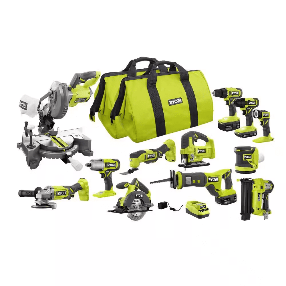 ONE+ 18V Cordless 12-Tool Combo Kit with (1) 1.5 Ah Battery and (2) 4.0 Ah Batteries and Charger - Image 14