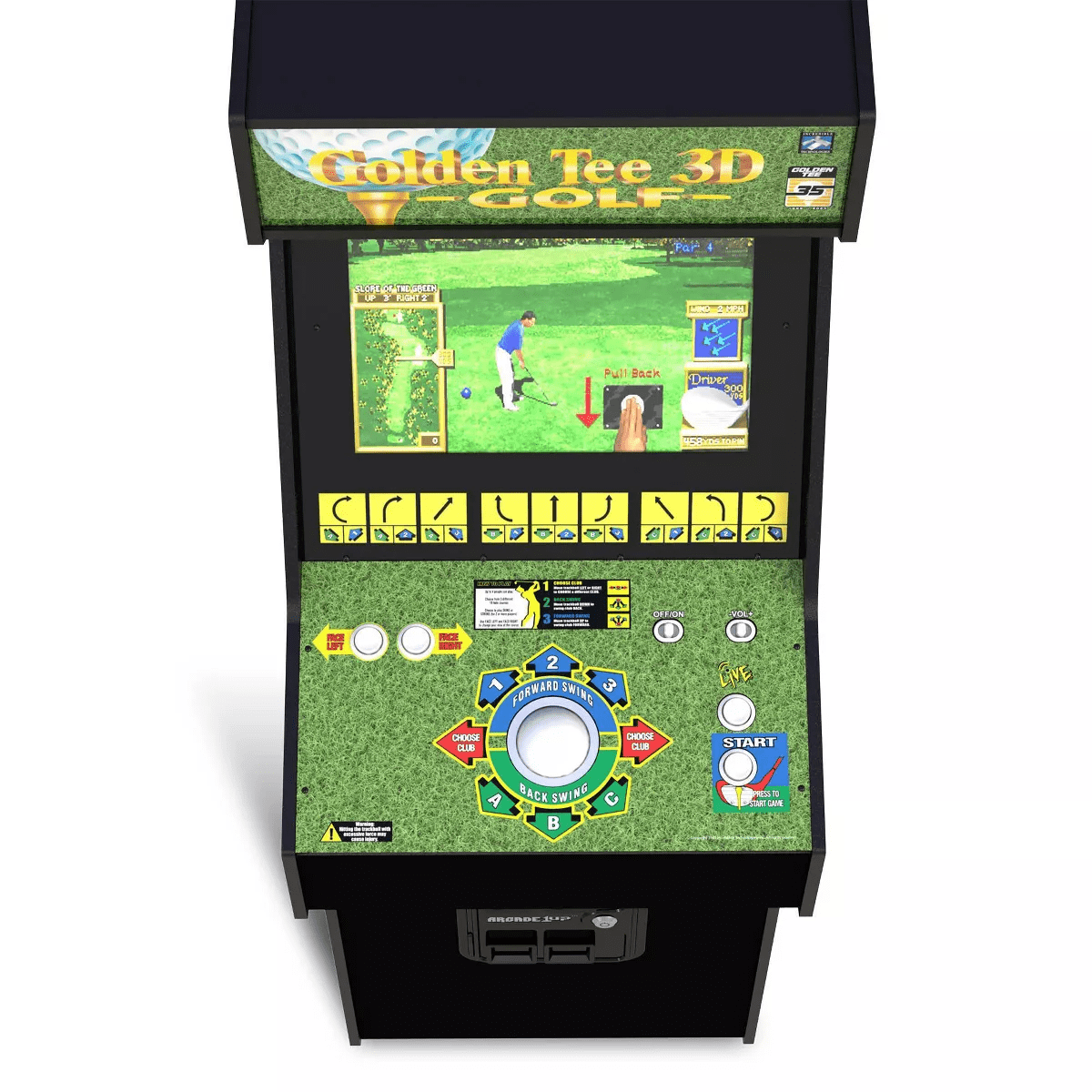 Arcade1Up Golden Tee 3D 35Th Anniversary Deluxe Arcade Machine - Image 2