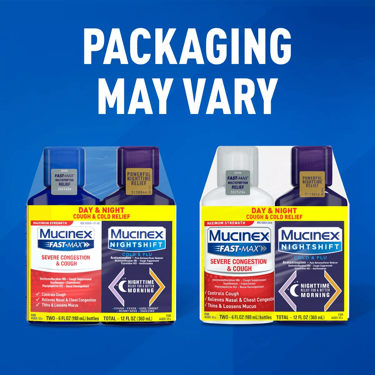 Mucinex Max Strength Congestion, Cough, Cold & Flu Medicine - Day & Night - Liquid - 6 Fl Oz/2Ct - Image 12