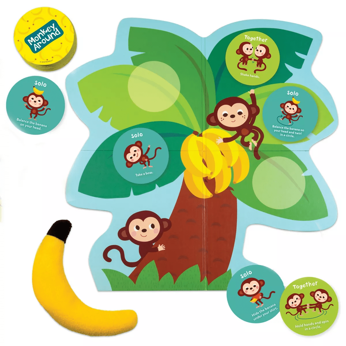 Peaceable Kingdom Monkey around Board Game: Educational Fun with Cards & Figures for 2+ Players, 30+ Minutes of Play - Image 4