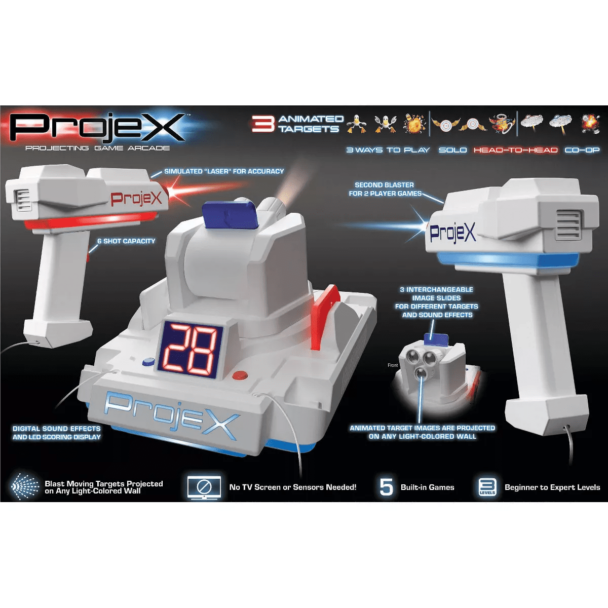 Projex Image Projecting Arcade Game: Interactive Laser Tag Toy Blasters for Social Skills Development - Image 11