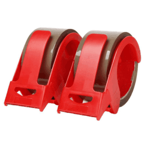 Heavy Duty Brown Packaging Tape with Dispenser 2 Pack 1.88 In. X 55 Yds. Strong Sealing for Shipping and Moving