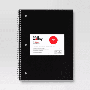 Subject Spiral Notebook Wide Ruled - Dealworthy