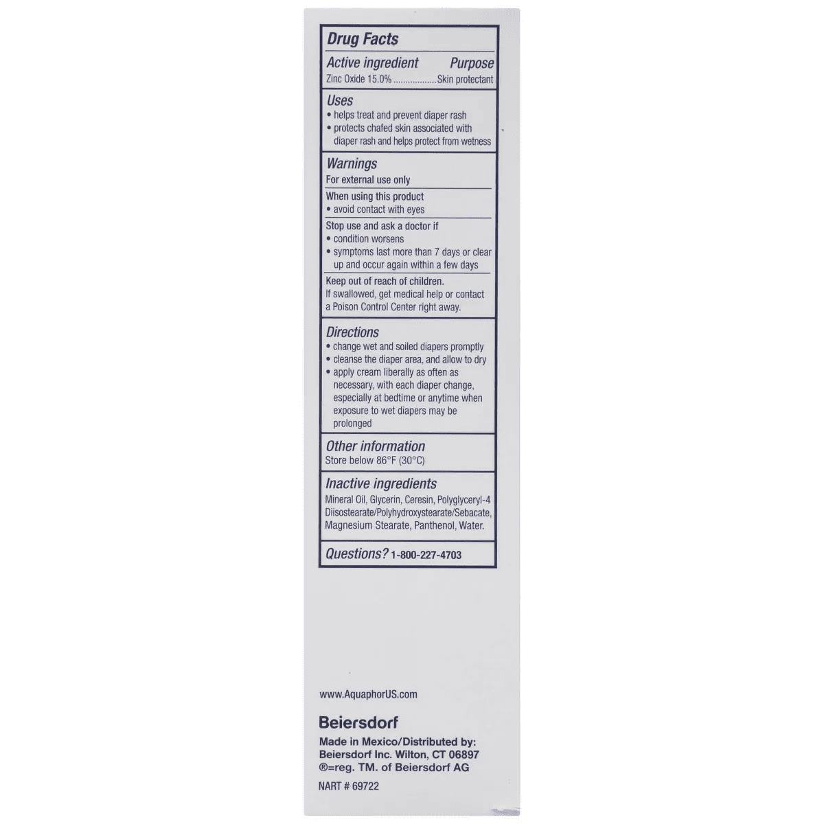 Aquaphor Baby 3-In-1 Diaper Rash Relief Cream - 3.5Oz - Image 5