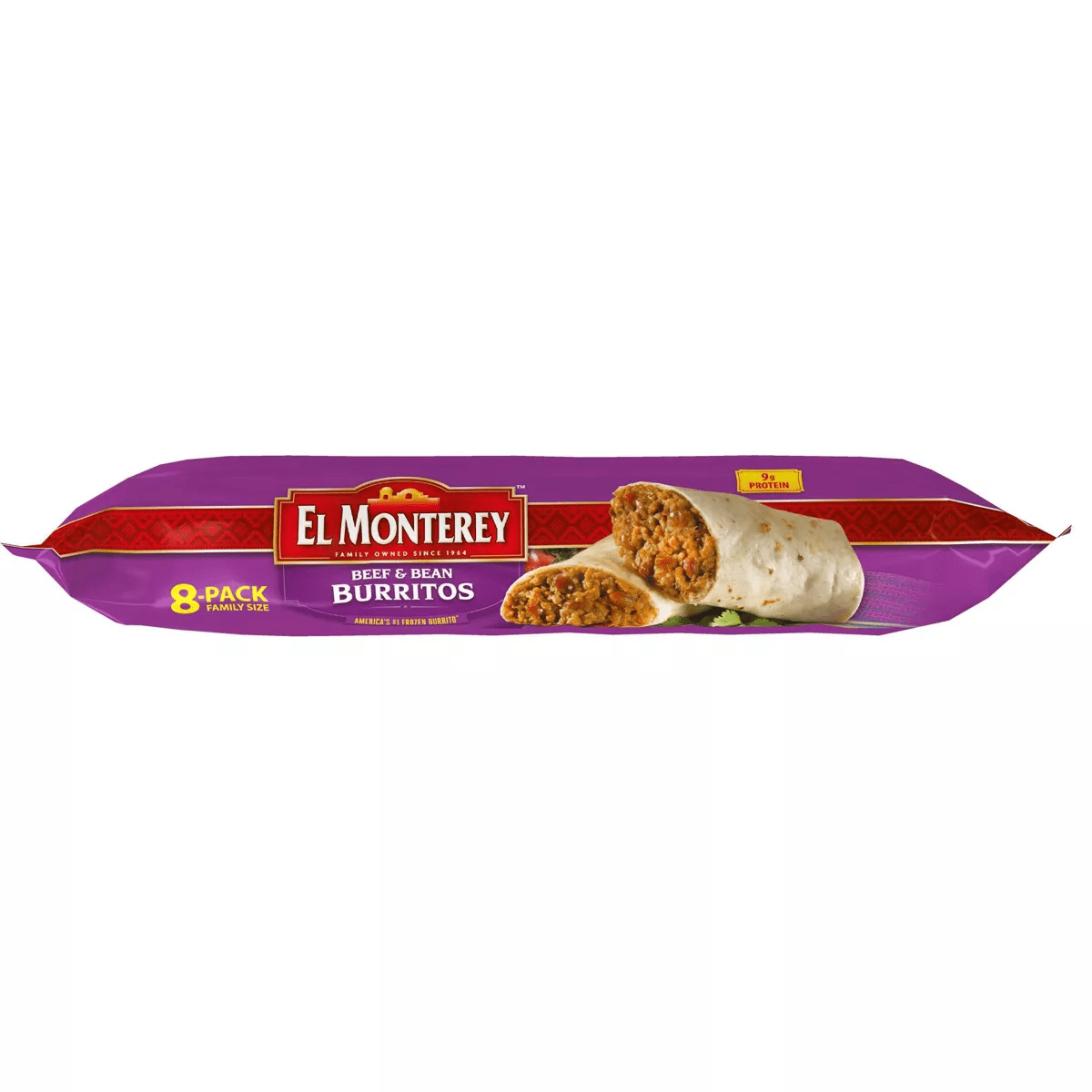El Monterey Family Pack Beef & Bean Frozen Burritos - 32Oz/8Ct - Image 8