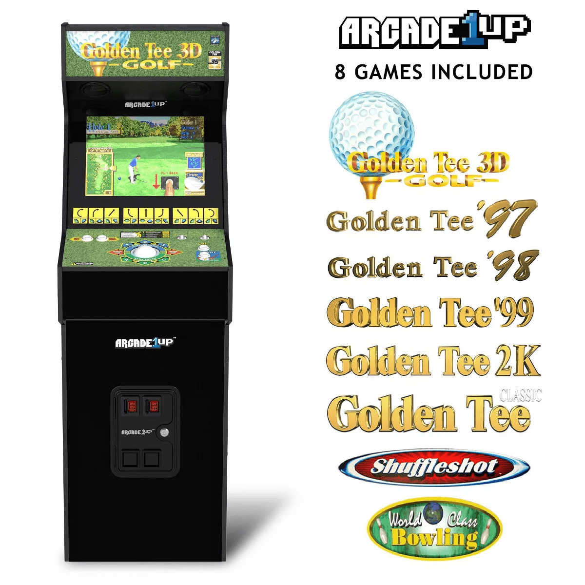 Arcade1Up Golden Tee 3D 35Th Anniversary Deluxe Arcade Machine - Image 5