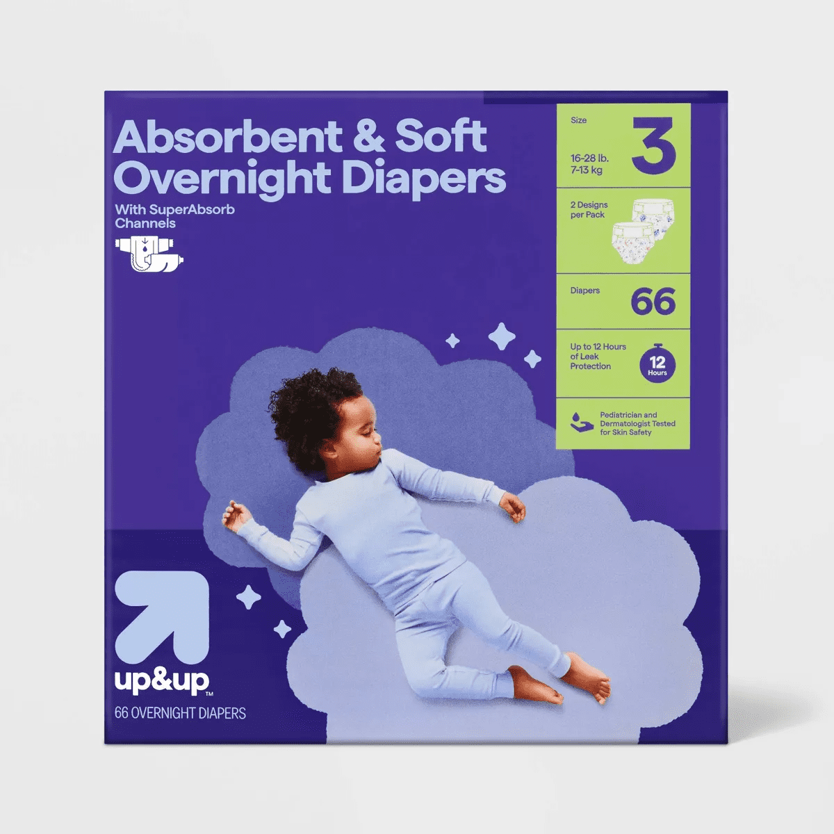 Disposable Overnight Diapers - Up&Up (Select Size and Count) (Color or Pattern May Vary)