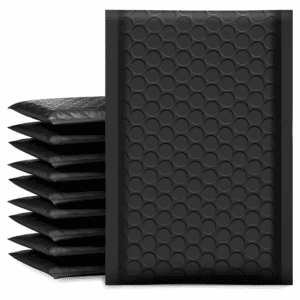 Bubble Mailers 4 X 8 In. Black 50 Pack Opaque Self Seal Adhesive Waterproof Padded Envelopes for Jewelry Makeup