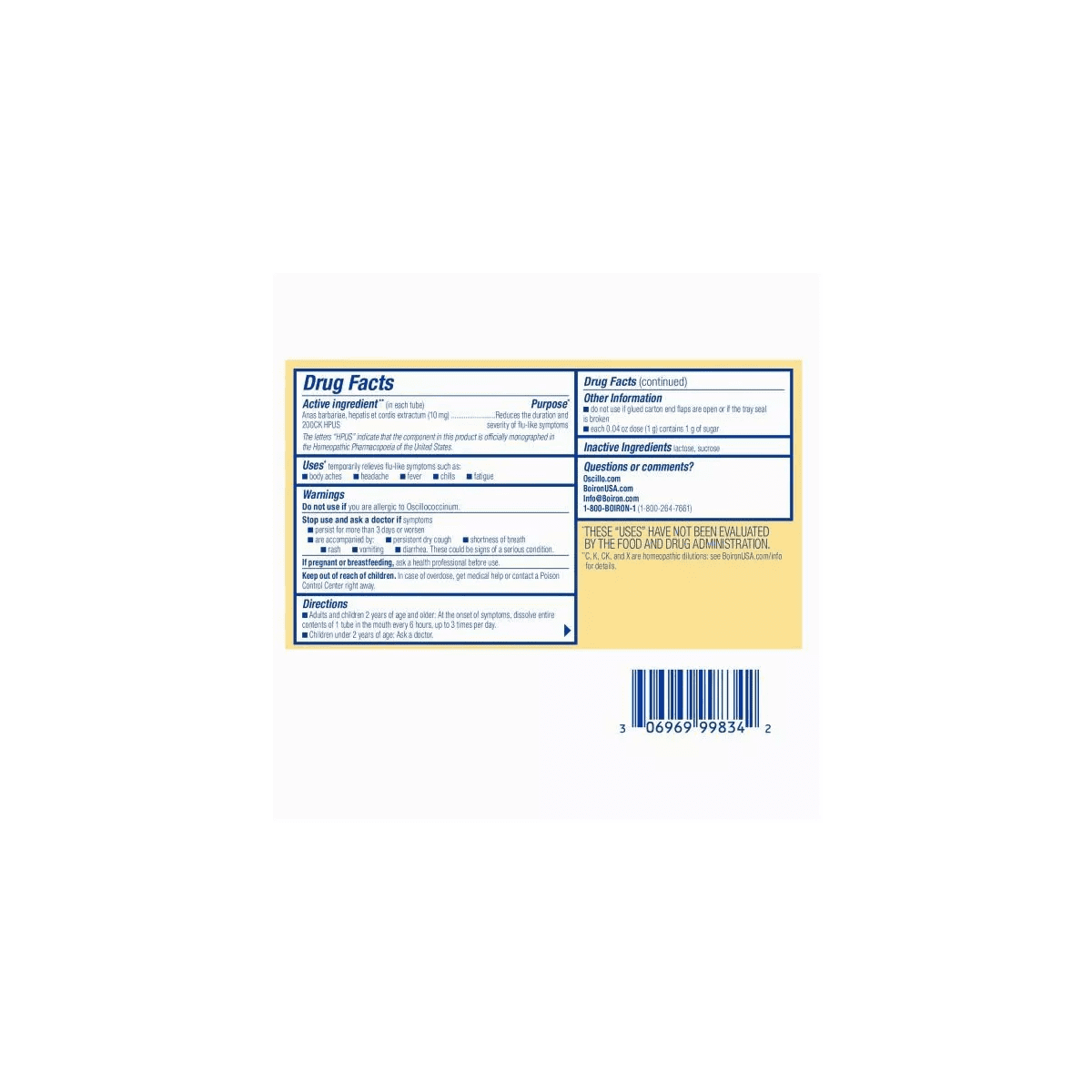 Oscillococcinum by Boiron Homeopathic Medicine for Flu-Like Symptoms - 12 Doses - Image 5