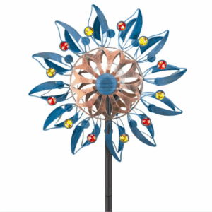 Retro Waterproof Outdoor Metal Wind Sculpture Garden Decor