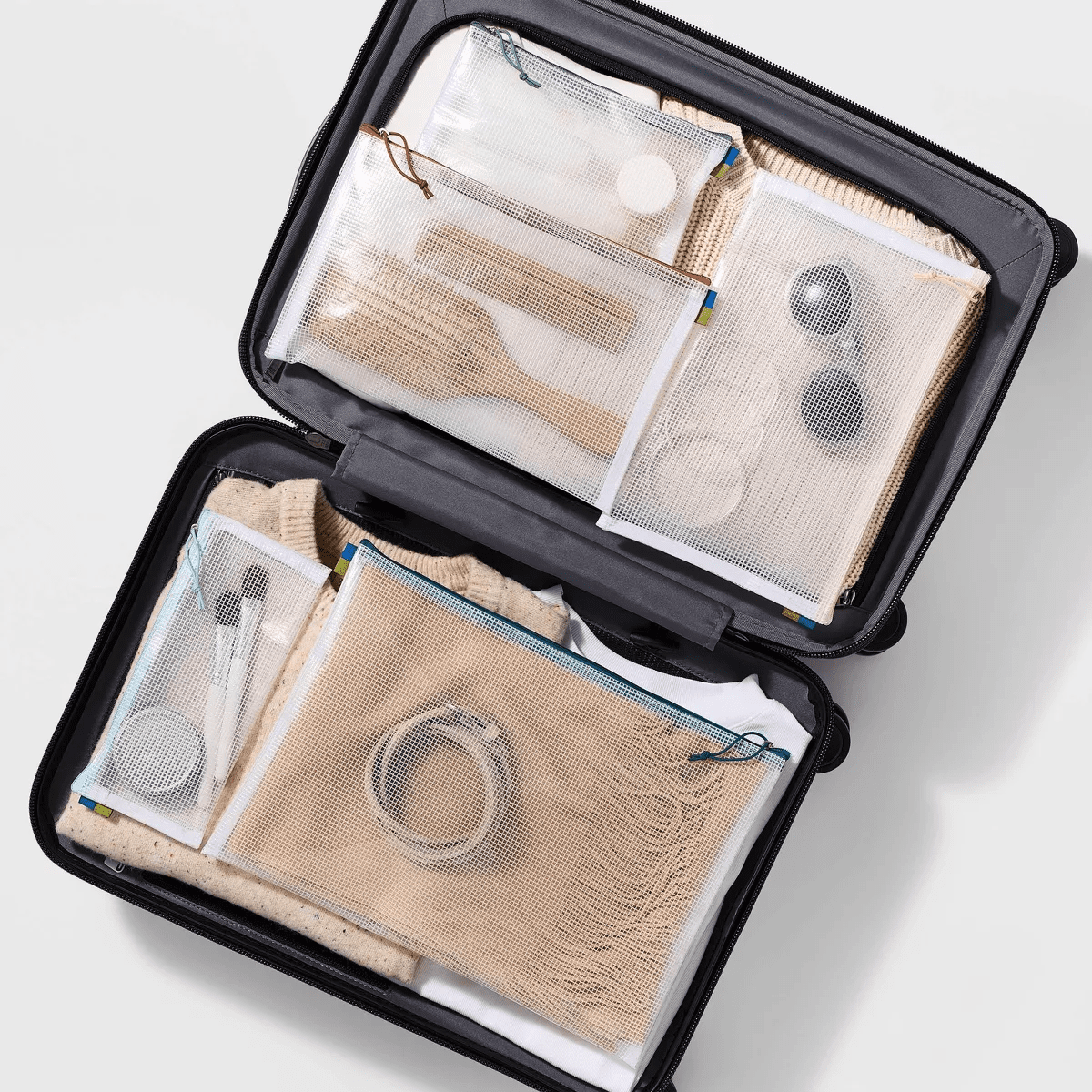 5Pc Clear Toiletry Set - Open Story™️: Travel Cosmetic Storage Pouches - Image 3