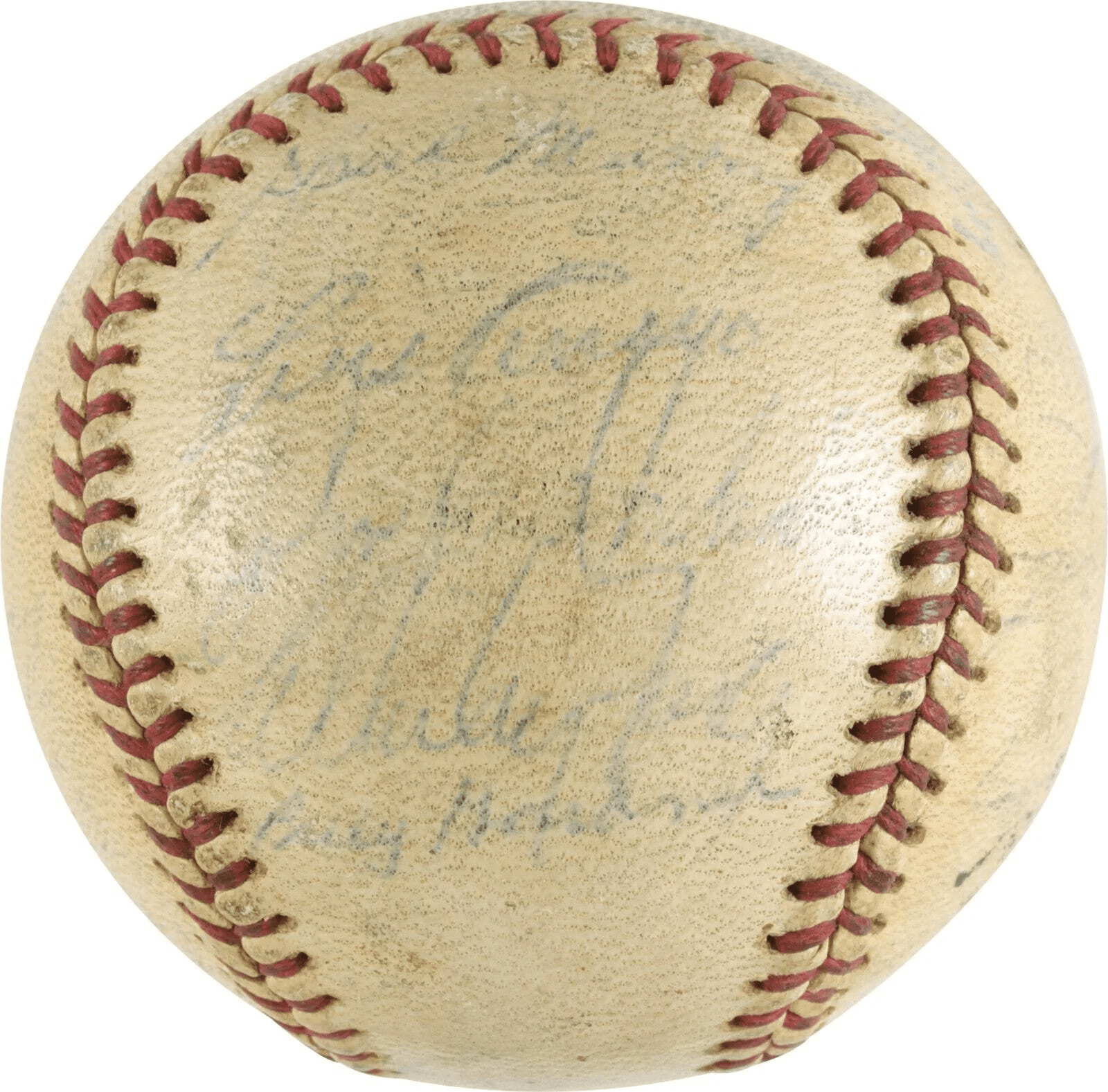 1961 New York Yankees W.S. Team Signed Game Used Baseball Mickey Mantle PSA DNA - Image 3