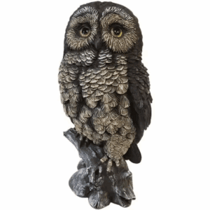 Solar Owl Garden Statues Outdoor Decor Resin with Solar Lights Sculpture for Porch Patio Lawn Yard Decorations